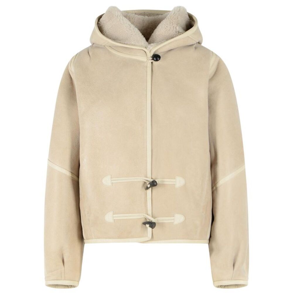 Isabel Marant 'Amiel' Ecru Sheepskin Short Coat Women